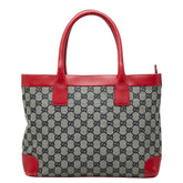 グッチ GGキャンバス ハンドバッグ トートバッグ 0021119 ベージュ レッド キャンバス レザー レディース GUCCI 【中古】
