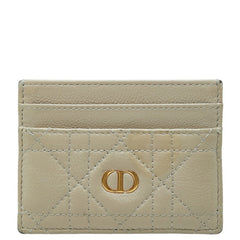 ディオール カロ フリージア カードケース S5130UWHC ベージュ レザー レディース Dior 【中古】