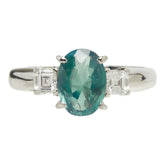 Pt900 プラチナ アレキサンドライト アレキサンドライト1.622ct ダイヤ0.36ct リング 指輪 レディース 11.5号 【中古】