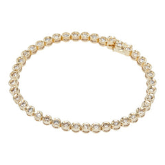 K18YG イエローゴールド ダイヤモンド ダイヤ2.00ct テニスブレスレット ブレスレット レディース 【中古】