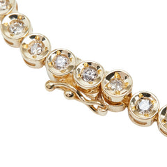 K18YG イエローゴールド ダイヤモンド ダイヤ2.00ct テニスブレスレット ブレスレット レディース 【中古】