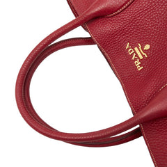 プラダ トートバッグ ショルダーバッグ 2WAY レッド レザー レディース PRADA 【中古】