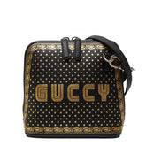 グッチ × SEGA GUCCY 斜め掛け ショルダーバッグ 511189 ブラック レザー レディース GUCCI 中古