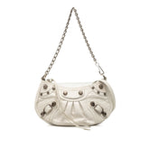 バレンシアガ ル カゴール ミニ XS ハンドバッグ チェーン ショルダーバッグ 2WAY 695814 ホワイト レザー レディース BALENCIAGA 中古