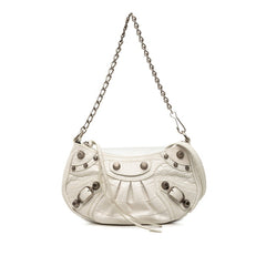 バレンシアガ ル カゴール ミニ XS ハンドバッグ チェーン ショルダーバッグ 2WAY 695814 ホワイト レザー レディース BALENCIAGA 【中古】