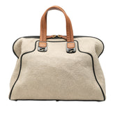 フェンディ カメレオン ハンドバッグ 8BL110 ベージュ パイル レザー レディース FENDI 中古