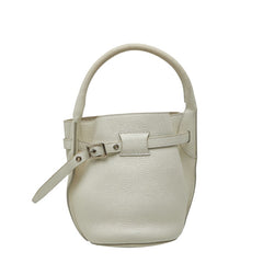 セリーヌ ビッグバッグ バケット ナノ ハンドバッグ ホワイト レザー レディース CELINE 中古