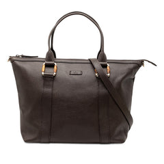 グッチ バンブー トートバッグ ショルダーバッグ 2WAY 339548 ブラウン レザー レディース GUCCI 【中古】