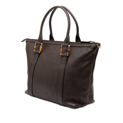 グッチ バンブー トートバッグ ショルダーバッグ 2WAY 339548 ブラウン レザー レディース GUCCI 【中古】