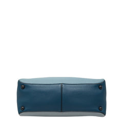 ボッテガヴェネタ ピアッツァ トップハンドル ハンドバッグ ブルー レザー レディース BOTTEGAVENETA 【中古】