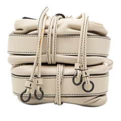 ボッテガヴェネタ イントレチャート ショルダーバッグ ホワイト アイボリー レザー レディース BOTTEGAVENETA 【中古】