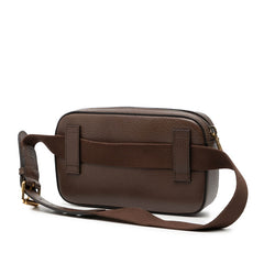 グッチ 100周年記念 ロゴ ウエストバッグ ボディバッグ 602695 ブラウン レザー メンズ GUCCI 【中古】
