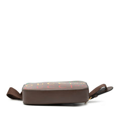 グッチ 100周年記念 ロゴ ウエストバッグ ボディバッグ 602695 ブラウン レザー メンズ GUCCI 【中古】