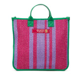 グッチ チルドレンズ トートバッグ ハンドバッグ 605831 パープル グリーン ファブリック レディース GUCCI 中古