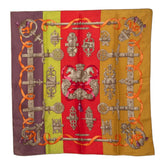 エルメス カレ60 鉄細工 Ferronnerie スカーフ マルチカラー シルク レディース HERMES 【中古】
