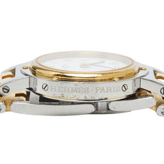 エルメス クリッパー 腕時計 CL4.220 クオーツ ホワイト文字盤 ステンレススチール レディース HERMES 【中古】