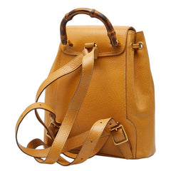 グッチ バンブー リュック バックパック 003・1705・0030 ベージュ系 レザー レディース GUCCI 【中古】