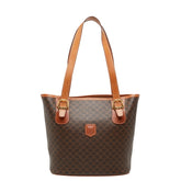セリーヌ マカダム トートバッグ ショルダーバッグ ブラウン PVC レザー レディース CELINE 中古