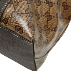 グッチ GGクリスタル インターロッキングG ハンドバッグ ショルダーバッグ 2WAY 341503 ブラウン レザー レディース GUCCI 【中古】