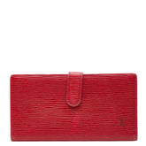 ルイ ヴィトン エピ コンチネンタル ヴィエノワ 長財布 M63257 カスティリアンレッド レザー レディース LOUIS VUITTON 【中古】