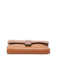 ロエベ アナグラム バーティカル ウォレット スモール 三つ折り財布 ブラウン レザー レディース LOEWE 【中古】