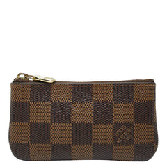 ルイ ヴィトン ダミエ キーケース ポシェット クレ コインケース 小銭入れ N62658 ブラウン PVC レディース LOUIS VUITTON 【中古】