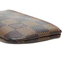 ルイ ヴィトン ダミエ キーケース ポシェット クレ コインケース 小銭入れ N62658 ブラウン PVC レディース LOUIS VUITTON 【中古】