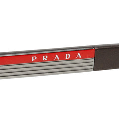 プラダ ロゴ サングラス SPS541 ブラウン シルバー プラスチック メタル メンズ PRADA 【中古】