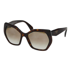 プラダ ロゴ サングラス SPR16R ブラウン プラスチック レディース PRADA 【中古】