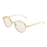 グッチ ボストン UVカット サングラス GG0872S ゴールド アイボリ プラスチック メッキ レディース GUCCI 【中古】