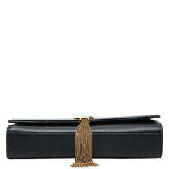 サンローラン ケイト 斜め掛け チェーン ショルダーバッグ ブラック ゴールド レザー レディース SAINT LAURENT 【中古】