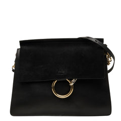 クロエ フェイ ショルダーバッグ ブラック レザー スウェード レディース Chloe 【中古】