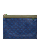 ルイ ヴィトン モノグラム パシフィック ポシェット アポロ クラッチバッグ M63047 ブルー PVC レザー メンズ LOUIS VUITTON 【中古】
