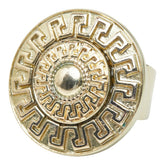 ヴェルサーチェ ロゴ リング 指輪 ゴールド メッキ レディース VERSACE 【中古】