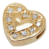 K18YG イエローゴールド ルビー ダイヤモンド ルビー0.15ct ダイヤ0.10ct ハートモチーフ ペンダントトップ ネックレス レディース 【中古】