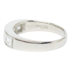 Pt900 プラチナ ダイヤモンド ダイヤ1.26ct 一文字リング リング 指輪 レディース 11号 【中古】