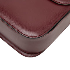カルティエ マストライン 斜め掛け ショルダーバッグ ワインレッド ボルドー レザー レディース CARTIER 【中古】