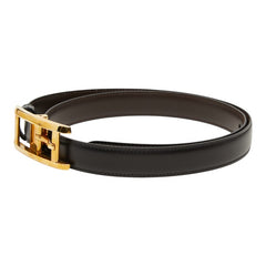 カルティエ タンク リバーシブル ナローベルト ブラック ブラウン ゴールド レザー レディース CARTIER 【中古】