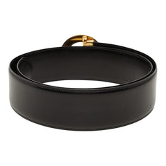 カルティエ パンテール パンサー ラウンド バックルベルト ブラック ゴールド レザー メンズ CARTIER 【中古】