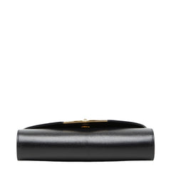 カルティエ ヴィンテージ サファイアライン チェーン ショルダーバッグ ブラック レザー レディース CARTIER 【中古】