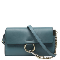 クロエ フェイ 斜め掛け ショルダーバッグ ブルー系 レザー レディース Chloe 【中古】
