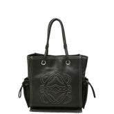 ロエベ アナグラム トートバッグ ハンドバッグ ブラック レザー レディース LOEWE 【中古】