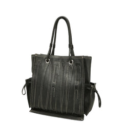 ロエベ アナグラム トートバッグ ハンドバッグ ブラック レザー レディース LOEWE 【中古】