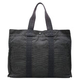 エルメス エールラインGM トートバッグ ハンドバッグ グレー キャンバス レディース HERMES 【中古】