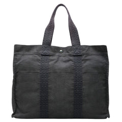 エルメス エールラインGM トートバッグ ハンドバッグ グレー キャンバス レディース HERMES 【中古】