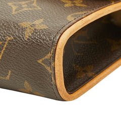 ルイ ヴィトン モノグラム ポシェット フロランティーヌ ポーチ M51855 ブラウン PVC レザー レディース LOUIS VUITTON 【中古】