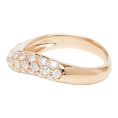 K18PG ピンクゴールド ダイヤ0.68ct パヴェダイヤ リング 指輪 レディース 12.5号 【中古】