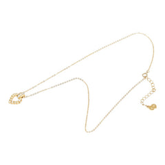 ディオール ハートモチーフ チェーン ペンダント ネックレス ゴールド メッキ ラインストーン レディース Dior 【中古】