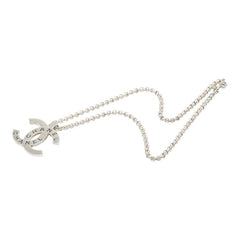 シャネル ヴィンテージ ココマーク ロゴ ネックレス シルバー メタル レディース CHANEL 【中古】