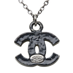 シャネル ココマーク ネックレス ブラック メタル ラインストーン レディース CHANEL 【中古】